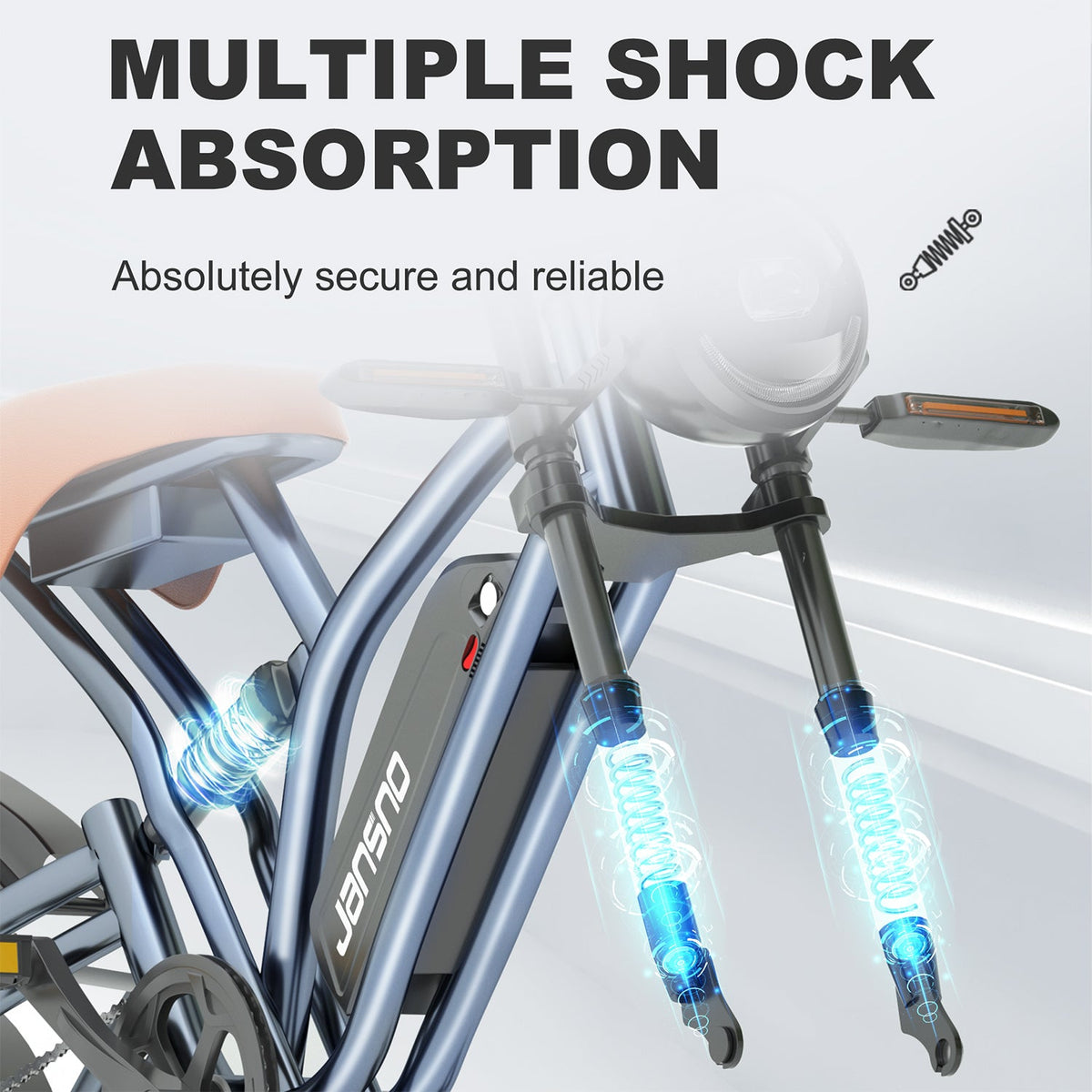 The jansno X50 rear shock absorption system is absolutely safe and reliable