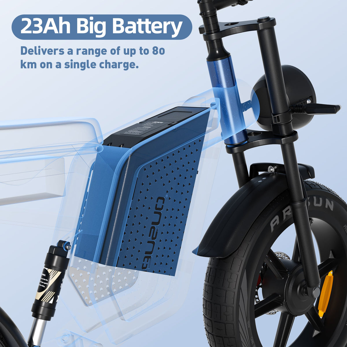 The Jansno X60 mountain bike has a large battery range of 80km